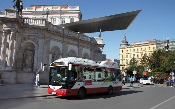 Elektromos busz Bécsben
