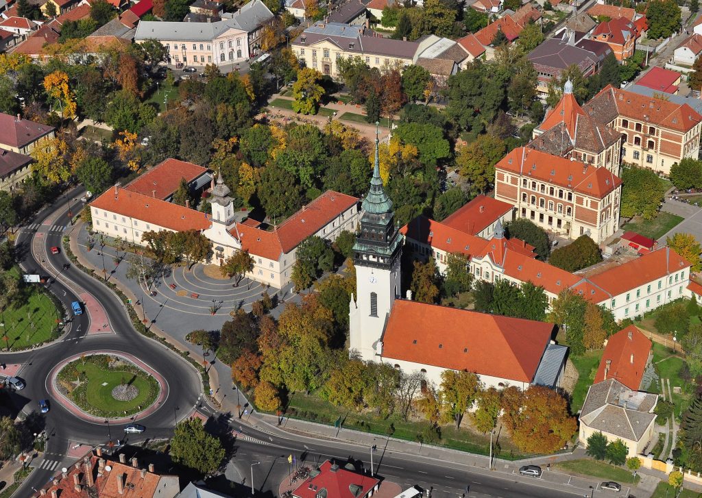 A vársközpont a levegőből